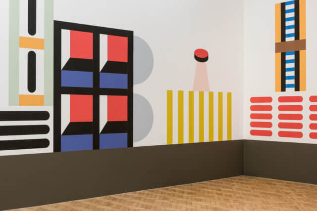 Installation view of Nathalie Du Pasquier, 'Other Rooms,' Camden Art Centre, 2017. Photo: Damian Griffiths