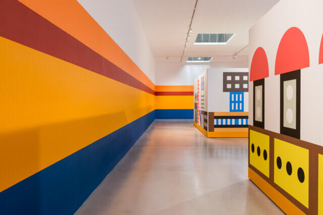 Installation view of Nathalie Du Pasquier, 'Other Rooms,' Camden Art Centre, 2017. Photo: Damian Griffiths