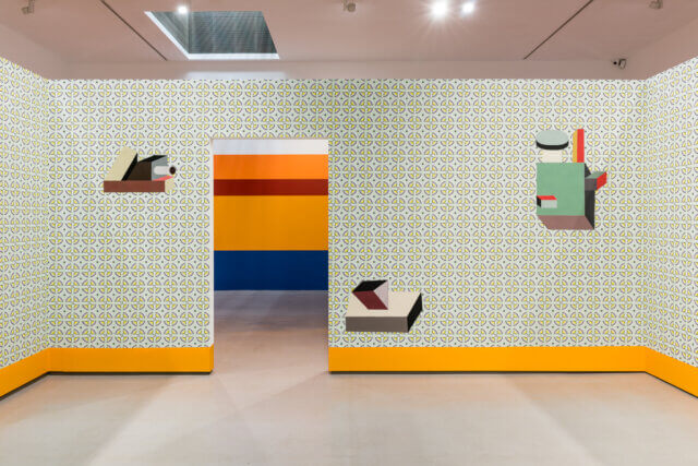 Installation view of Nathalie Du Pasquier, 'Other Rooms,' Camden Art Centre, 2017. Photo: Damian Griffiths
