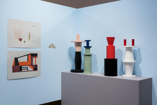 Installation view of Nathalie Du Pasquier, 'Other Rooms,' Camden Art Centre, 2017. Photo: Damian Griffiths