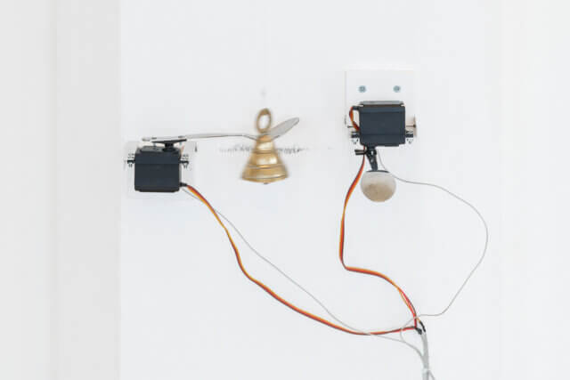 Installation views of Yuko Mohri, 'Voluta,' at Camden Art Centre, 2018. Photo: Damian Griffiths