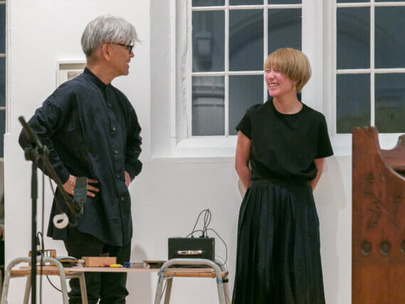 Ryuichi Sakamoto performance as part of the Yuko Mohri exhibition 'Voluta,' at Camden Art Centre, 2018. Photo: Mark Blower.