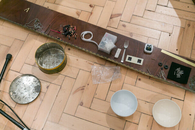 Ryuichi Sakamoto performance as part of the Yuko Mohri exhibition 'Voluta,' at Camden Art Centre, 2018. Photo: Mark Blower.
