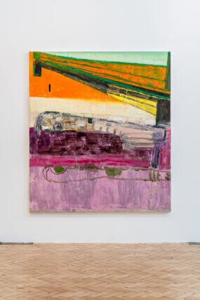 Installation view of Amy Sillman, 'Landline,' at Camden Art Centre, 2018. Photo: Luke Walker