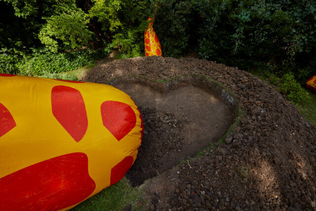 Installation view of Wong Ping, 'Heart Digger,' at Camden Art Centre, 2019. Photo: Luke Walker 