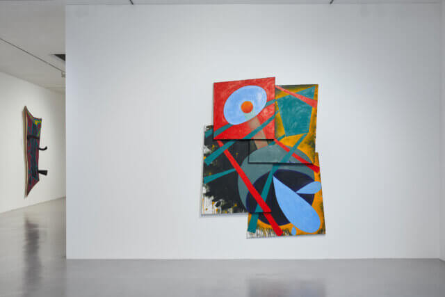 Installation view of Elizabeth Murray, 'Flying Bye,' Camden Art Centre, 2019. Photo: Andy Davison 
