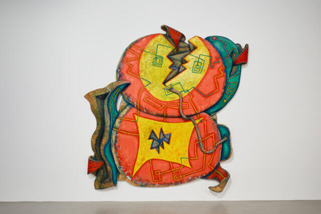 Installation view of Elizabeth Murray, 'Flying Bye,' Camden Art Centre, 2019. Photo: Andy Davison 