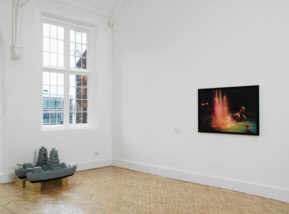 Installation view of Serena Korda 'Aping the Beast' at Camden Art Centre, 2013. Photo: Andy Keate © Camden Arts Centre