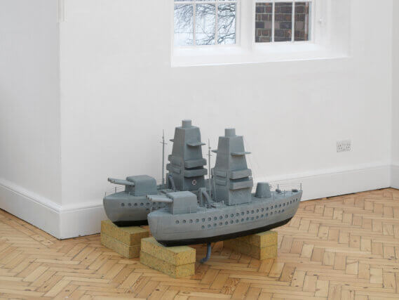 Installation view of Serena Korda 'Aping the Beast' at Camden Art Centre, 2013. Photo: Andy Keate © Camden Arts Centre