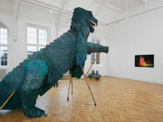 Installation view of Serena Korda 'Aping the Beast' at Camden Art Centre, 2013. Photo: Andy Keate © Camden Arts Centre