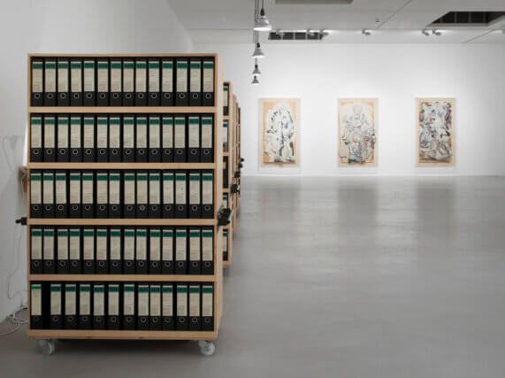 Installation view of Dieter Roth: Diaries at Camden Art Centre, 2013. Photo: Andy Keate