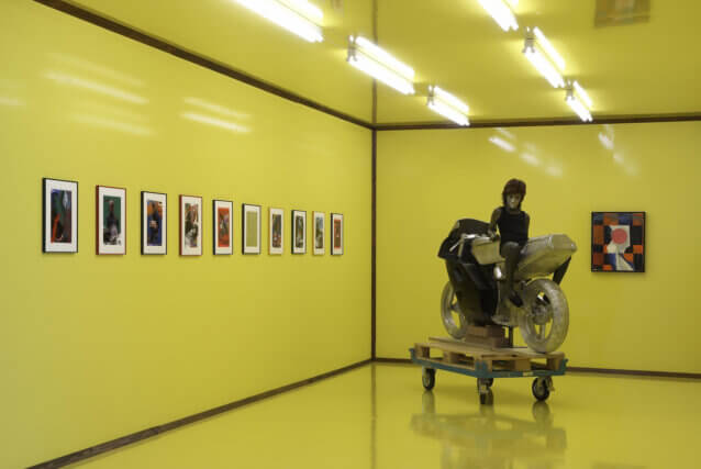 Installation view of My Bike and Your Swamp, Andro Wekua, Camden Art Centre, 2008. 