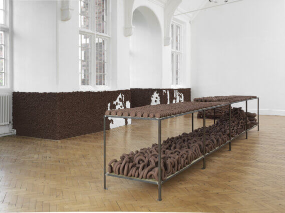 Installation view, Anna Maria Maiolino at Camden Arts Centre. Photo credit Andy Keate