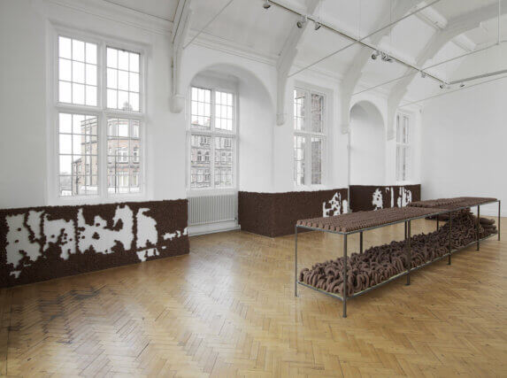 Installation view, Anna Maria Maiolino at Camden Arts Centre. Photo credit Andy Keate