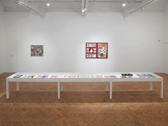 Installation view of Dorothy Iannone 'Innocent and Aware' at Camden Art Centre, 2013. Photo: Andy Keate © Camden Art Centre
