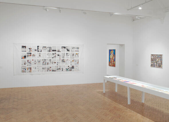 Installation view of Dorothy Iannone 'Innocent and Aware' at Camden Art Centre, 2013. Photo: Andy Keate © Camden Art Centre