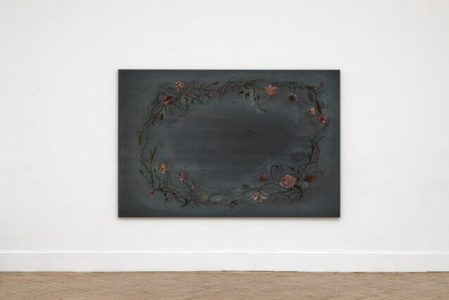 Michael Raedecker, installation view of Line-up, Camden Art Centre, 2009