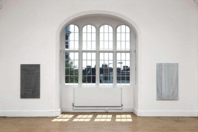 Michael Raedecker, installation view of Line-up, Camden Art Centre, 2009