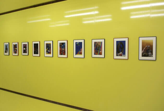 Installation view of My Bike and Your Swamp, Andro Wekua, Camden Art Centre, 2008. 