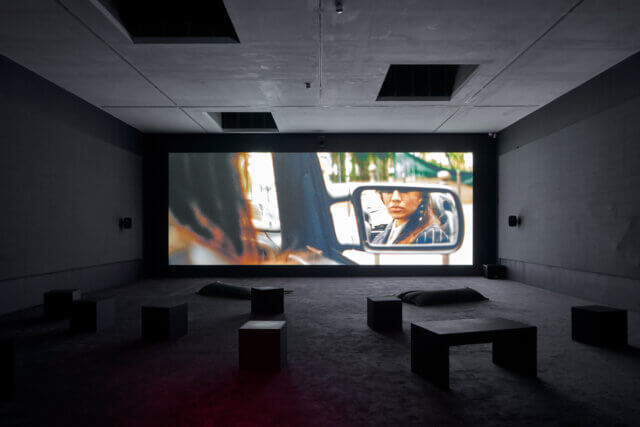 Installation view of Beatrice Gibson, 'Crone Music,' Camden Art Centre, 2019. Photo: Luke Walker