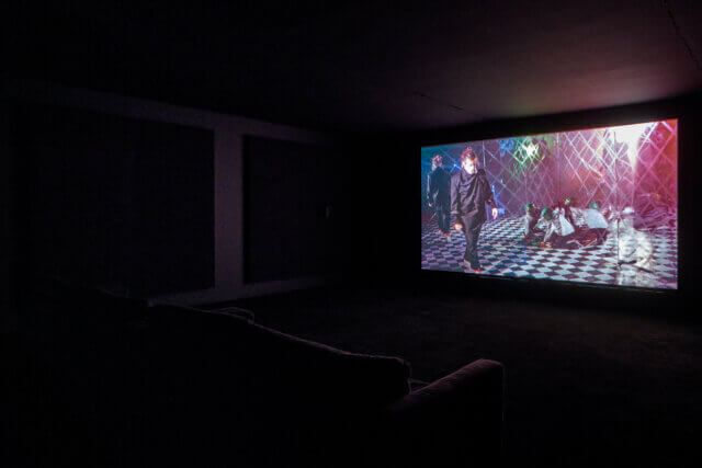Installation view of Beatrice Gibson, 'Crone Music,' Camden Art Centre, 2019. Photo: Luke Walker