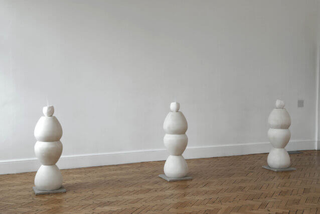 Installation view of Alexandre da Cunha: Laissez-faire at Camden Art Centre, 2009. Photo: Andy Keate