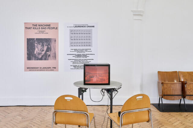 Installation view of Beatrice Gibson, 'Crone Music,' Camden Art Centre, 2019. Photo: Luke Walker