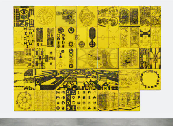 Matt Mullican, Untitled (88 Maps Yellow), 2011, Courtesy of Mai 36 Galerie, Zurich