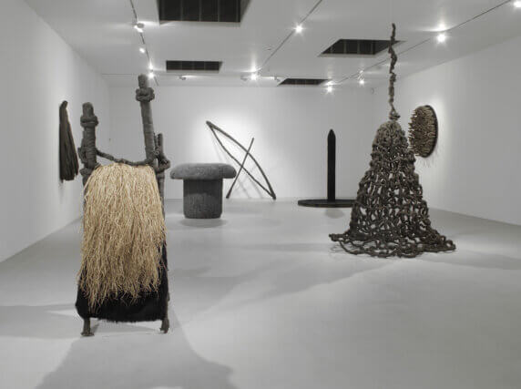 Installation view of '...a multitude of soap bubbles which explode from time to time...': Pino Pascali's final works at Camden Art Centre, 2011. Photo: Andy Keate