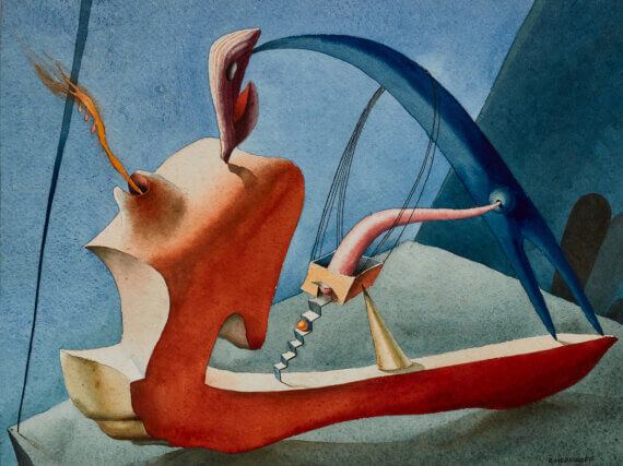 Grace Pailthorpe, June 11, 1938-7 (The Five Firemen), 1938. Watercolour on paper. Private Collection