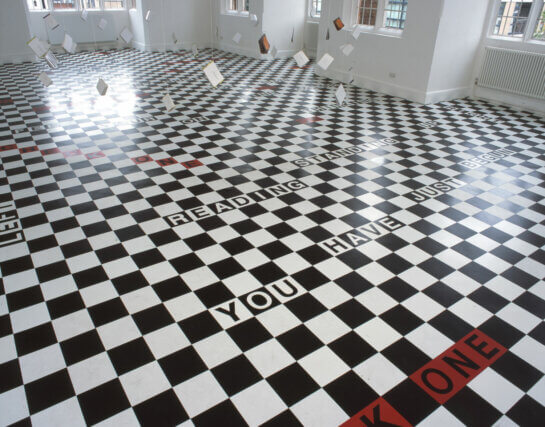 Installation view of Allen Ruppersberg, Camden Arts Centre, 2008