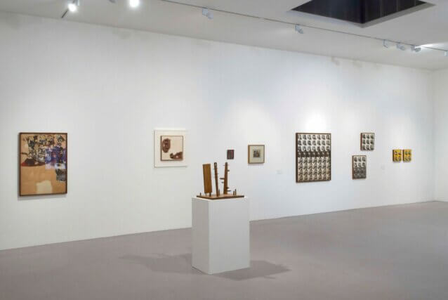 Installation view of All is Personal: the Art of Wallace Berman, Camden Art Centre, 2008. 