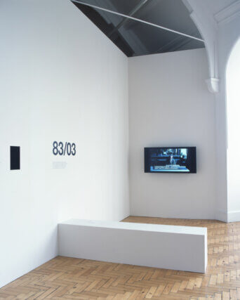 Installation view, Film, Video and 18th Century Politics, Roderick Buchan, Camden Art Centre, 2005