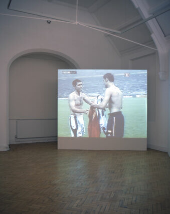 Installation view, Film, Video and 18th Century Politics, Roderick Buchan, Camden Art Centre, 2005