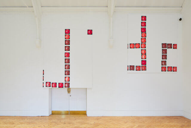 Installation view of Camilla Wills Open Studio: Back Row, Camden Arts Centre, 2019. Photo: Luke Walker