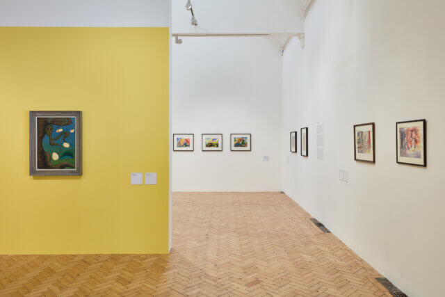 Installation views of 'A Tale of Mother's Bones: Grace Pailthorpe, Reuben Mednikoff and the Birth of Psychorealism,' Camden Art Centre, 2019. Photo: Luke Walker