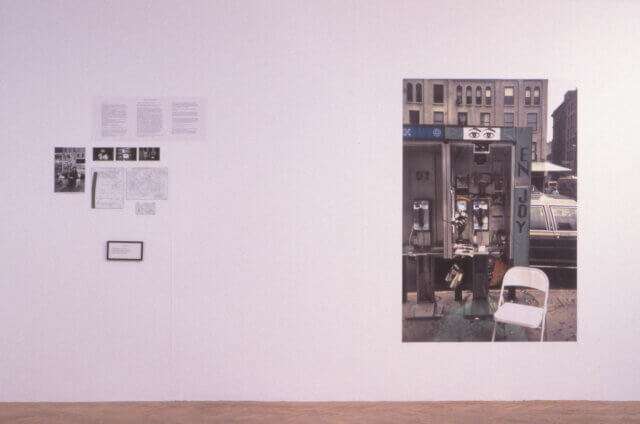 Installation view of Sophie Calle's exhibition 'Double Game' at Camden Art Centre 1999. 
