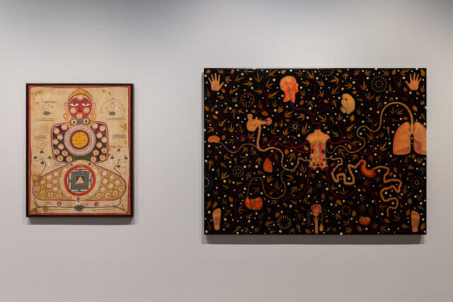 IInstallation view of 'The Botanical Mind: Art, Mysticism and The Cosmic Tree' at Camden Art Centre, 2020. Photo: Rob Harris