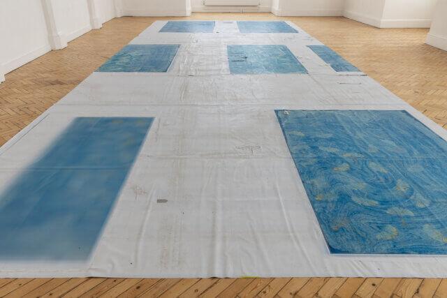 Installation view of Olga Balema, 'Computer,' at Camden Art Centre, 2021. Image: Rob Harris