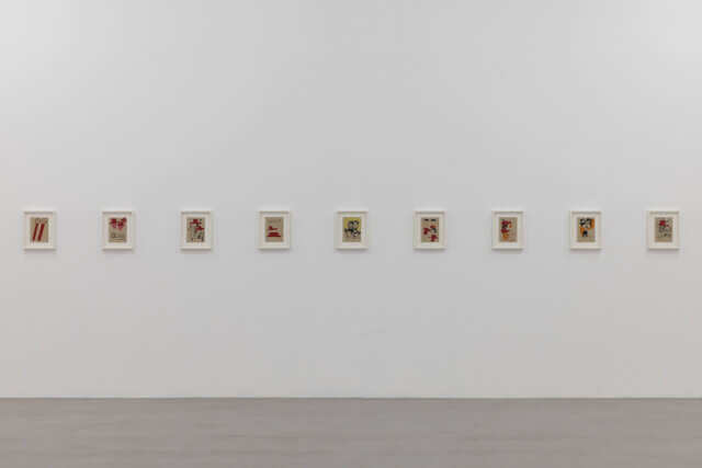 Installation view of Walter Price's exhibition 'Pearl Lines' at Camden Art Centre, 2021. Photo: Rob Harris