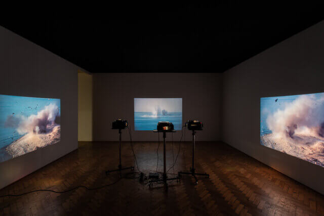 Installation view of Christodoulos Panayiotou, 'Act II: The Island,' at Camden Art Centre, 2020. Photo: Rob Harris.