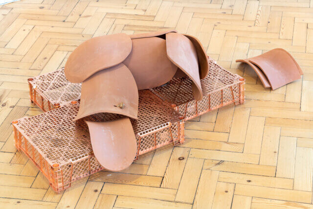 Installation view of Athanasios Argianas, 'Hollowed Water,' at Camden Arts Centre, 2020