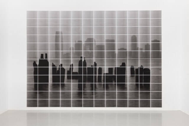 Emily Roysdon, Vanishing Point (piers), 2017. Laser jet print. Photo: Bruno Lopes