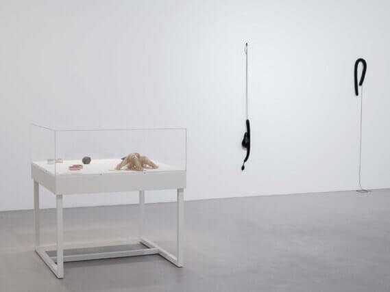 Installation view of Eva Hesse: Studiowork at Camden Art Centre, 2009/10. Photo: Andy Keate
