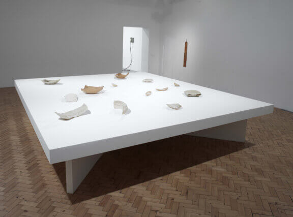 Installation view of Eva Hesse: Studiowork at Camden Art Centre, 2009/10. Photo: Andy Keate