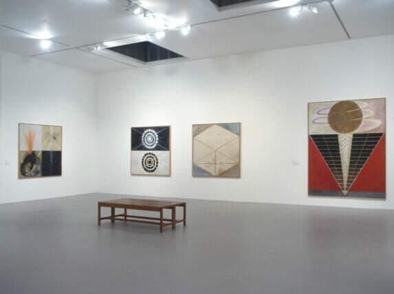 Installation views of Hilma af Klint's exhibition 'An Atom in the Universe' at Camden Art Centre, 2006