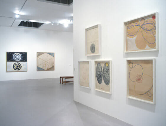 Installation views of Hilma af Klint's exhibition 'An Atom in the Universe' at Camden Art Centre, 2006
