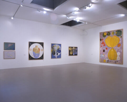 Installation views of Hilma af Klint's exhibition 'An Atom in the Universe' at Camden Art Centre, 2006