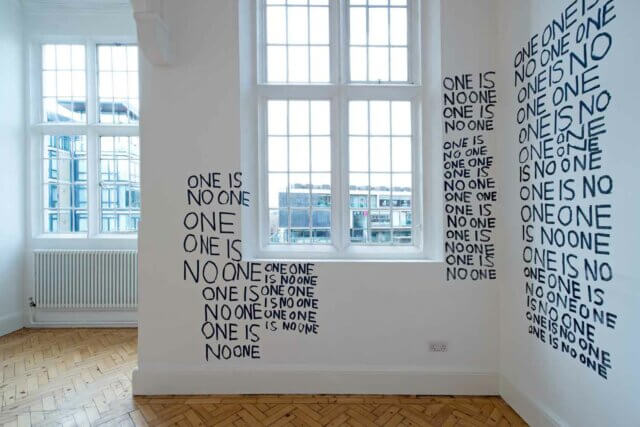 Installation view of Karl Holmqvist: READ DEAR, Camden Arts Centre, 2016. Photo: Valerie Bennett. Courtesy dépendance, Brussels and Camden Art Centre
