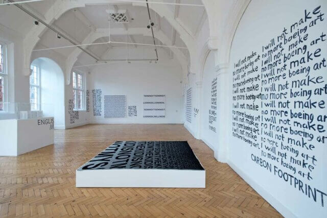 Installation view of Karl Holmqvist: READ DEAR, Camden Arts Centre, 2016. Photo: Valerie Bennett. Courtesy dépendance, Brussels and Camden Art Centre